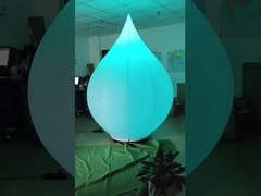Balão de iluminação RGB inflável em forma de lótus, projetado para curadores e designers
