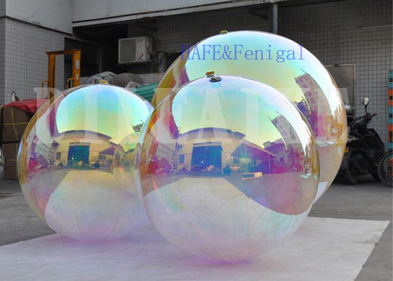Custom Reflecting Giant Silver Inflatable Mirror Ball For Exhibition Booth Decoration