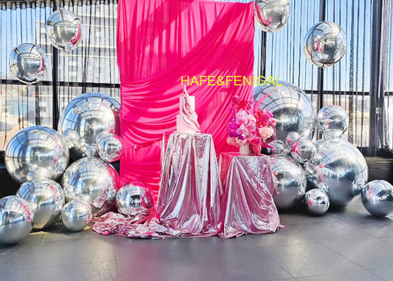 32 Inches PVC Silver Mirrored Balloons For Hanging From Ceilings Or Trees Or Ground Use