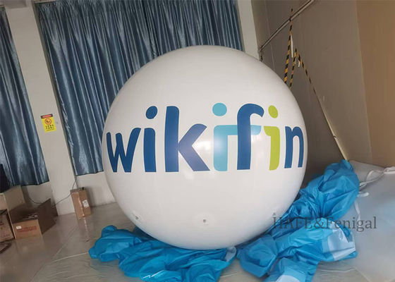 Customized White PVC Advertising Balloons Printed With Brand Logos For Marketing Purposes