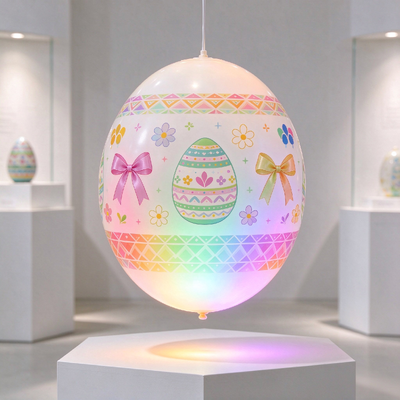 Custom 0.25mm PVC Inflatable Light Balloon with Touch-Activated Color-Changing LED and Full-Color Printing