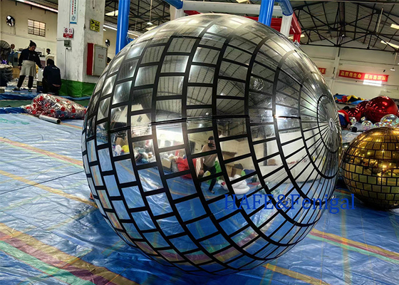 Custom  Multicolor Advertising Inflatable Ball Mirror Ball PVC Float Disco Reflective