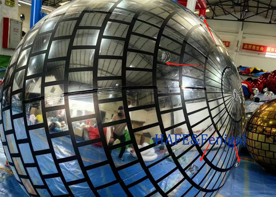 Custom  Multicolor Advertising Inflatable Ball Mirror Ball PVC Float Disco Reflective