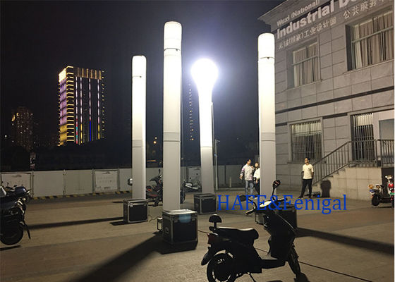 Torre de luz inflável leve com lâmpada de halogeneto metálico de 1150W para montagem rápida em construção e eventos ao ar livre