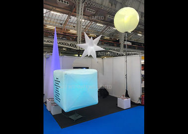 Free Switch RGB Inflatable Led Light , Tripod Stand Dimmable Inflatable Led Lantern