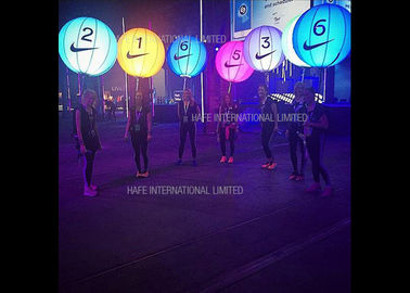 Free Switch RGB Inflatable Led Light , Tripod Stand Dimmable Inflatable Led Lantern
