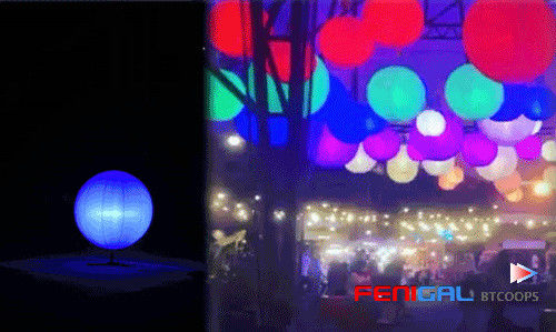 Balão de iluminação dinâmica para eventos 6500K Balões RGBW com 512 DMX