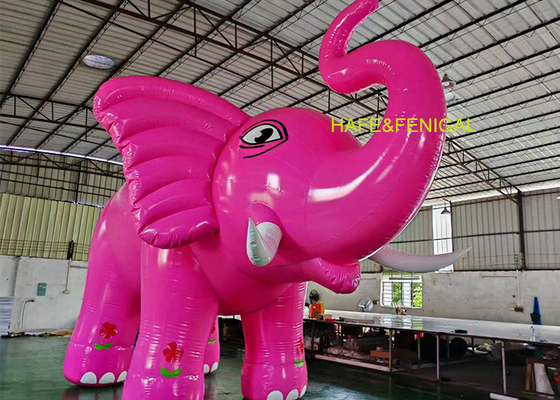 Custom 3m 10ft inflável desenho animado Elefante rosa para decoração do shopping ou parque temático