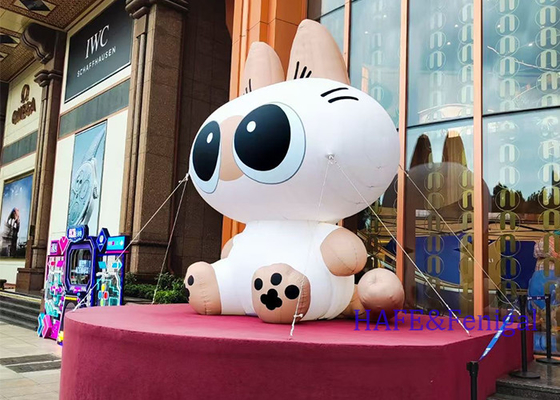 Decoração de atmosfera de desenho animado gigante inflável com luzes LED