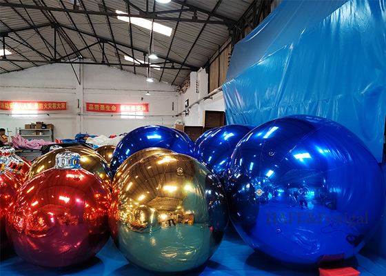 Balão Espelhado Inflável de Atmosfera Natalina PVC Diâmetro 2 Metros Cor Personalizável
