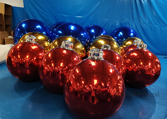Decoração inflável de bola espelhada para atmosfera de Festival de Natal Gigante Suporte Tamanho e Cor Personalizados