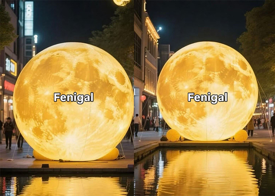 5m 16ft Terra inflável lua com luz quente para celebrações do festival de meados do outono
