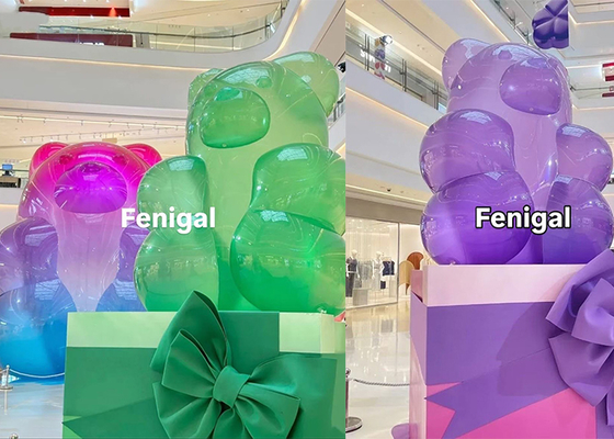 1.8m 2m Alto Pneumático Gradiente PVC Urso Para Shopping Malls E Piscinas Decoração