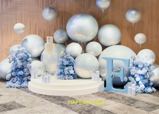 Balões de PVC brancos e brilhantes, adequados para decorações de casamento ou aniversário