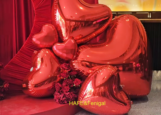 Balões rosa ou vermelho em forma de coração para o Dia dos Namorados, festas de aniversário