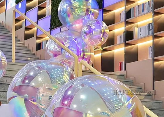 Bolinha de espelho personalizada inflável decoração de balão colorido Marketing para celebrações de festivais