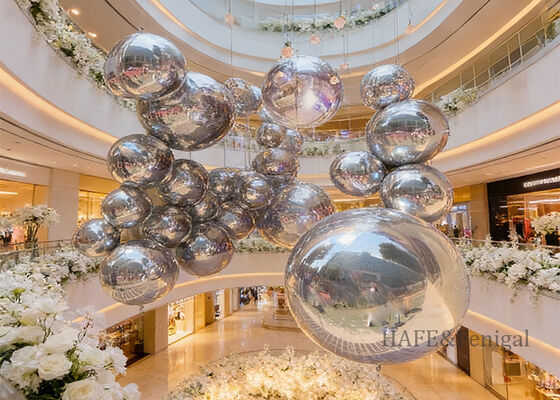 Balões decorativos infláveis com acabamento de espelho 0,6-4 metros Cores personalizáveis