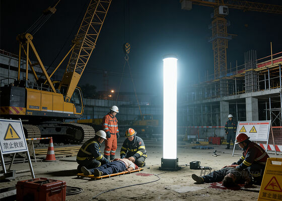 Torre de luz inflável compacta com tecnologia de inflação rápida e luzes LED de longa duração para uso externo versátil