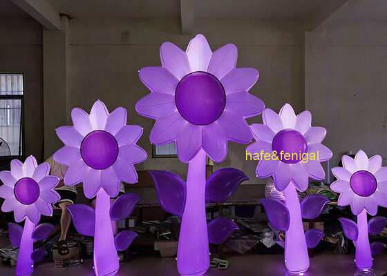 Esculptura de flores inflável personalizada de design flexível para instalações públicas de arte