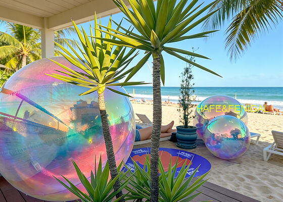 Balão Espelhado de PVC Arco-Íris Iridescente com Construção de PVC de Dupla Camada e Acabamento Resistente a UV para Eventos