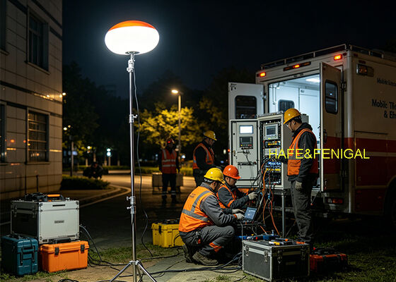Luz de balão LED de 200W com classificação de resistência à água IP65 e potência dupla AC/DC para uso profissional em campo