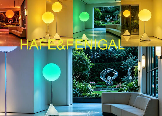 Luz de balão inflável RGB+W Premium com energia híbrida AC+DC e logotipo personalizável para eventos