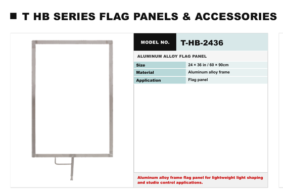 Painel de bandeira da série THB com controle de luz de precisão e ajuste de altura sem esforço usando ligas de grau aeroespacial