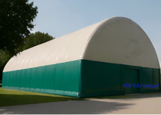 Tenda de ar inflável de implantação rápida, edifício de membrana suportada pelo ar, com pré-fabricação modular e membrana arquitetônica