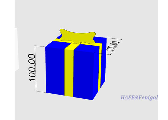 Customizable Size Inflatable Gift Box with Internal LED Glow for Lightweight and Portable Retail Displays