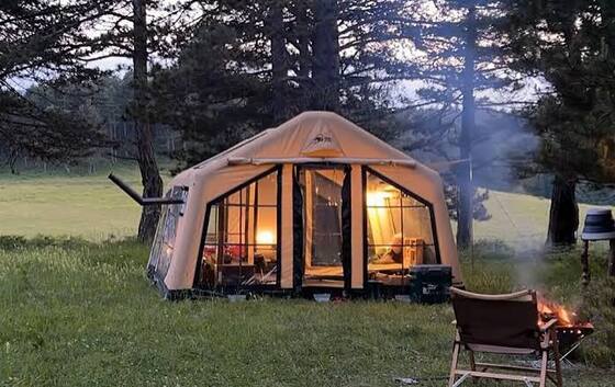 Barraca inflável de ar, abrigo inflável durável e à prova d'água, ideal para acampamentos ao ar livre, festivais, atividades esportivas e eventos