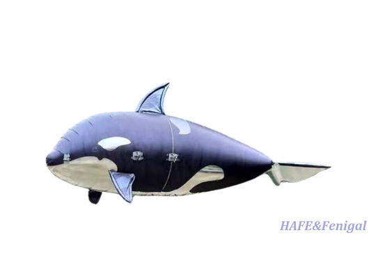 Aeronave de hélio Orca voadora com controle de voo girostabilizado e filme de alumínio PP + PA leve
