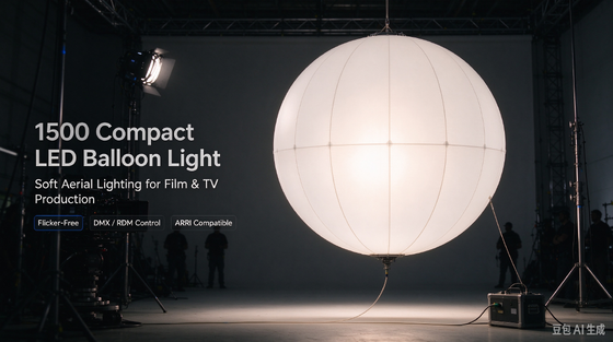 1500 LED Ajustável Compacto LED Balão de Luz e Balão de Iluminação Inflável para Produção de Filmes